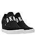 DKNY Womens Everyday Comfortable Cosmos - Wedge Sneaker, Black Cosmos, 9.5