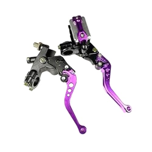 Moto frein avant cylindre résout le manque de mordant avec ce levier d'embrayage 22mm violet