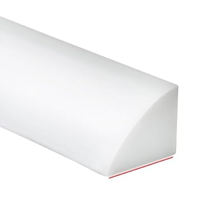 Duzzy 78 Inch Flexible Quarter Round Molding, Silicone Rubber Peel and Stick Shower Water Barrier Suitable for the Shower Corner or Kitchen Countertop Sink and Cooktop