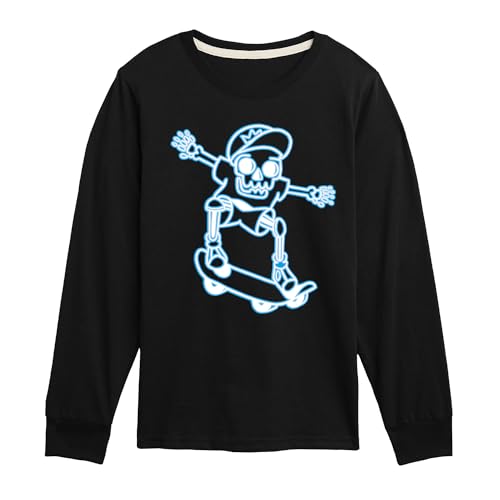 Instant Message - Skeletons Ride Skateboards Too - Toddler & Youth Long Sleeve T-Shirt