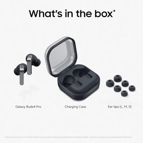 Image of Samsung Galaxy Buds4 Pro (White) in-Ear Wireless Earbuds with Hi-Fi Audio | Adaptive ANC 2.0 and EQ 2.0 | 2-Way Speaker | 360-Audio | Voice Detect | Live Translation | Head Gesture | IP57