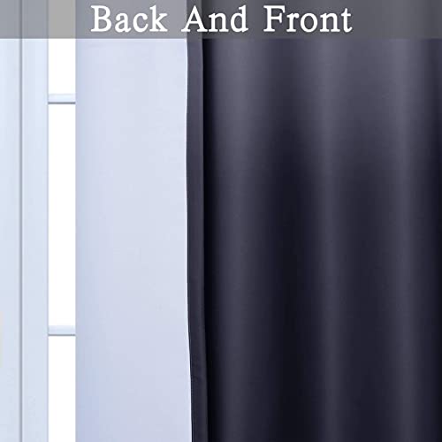 Image of SimpleHome Ombre Gradient Black White to Gray Curtains for Bedroom, 52Wx63L | Room Darkening Curtains,Light Blocking Thermal Insulated Grommet Window Curtains for Living Room,2 Panels,63 Inches Length