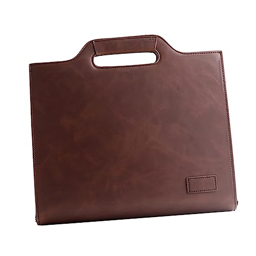Retro Style Pu Messenger Bag Briefcase for Documents and Vintage Business Tote for Men and Women Lightweight and Storage