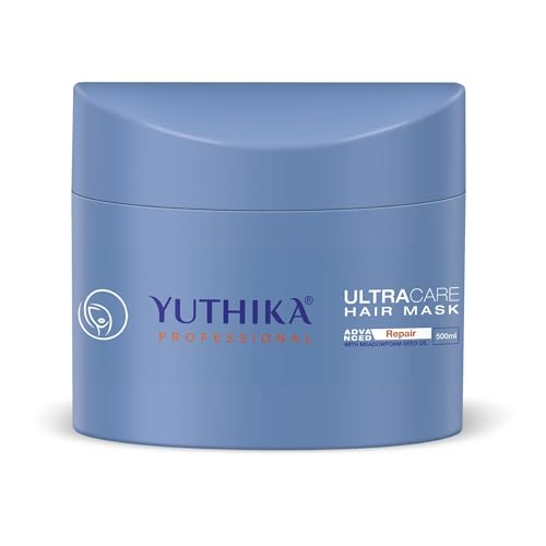 Image of Yuthika Professional Ultra Care Hair Mask 500ml, Professional Hair Mask for Dull, Dry and Brittle hair, Advanced Hair Repair Mask for Women and Men