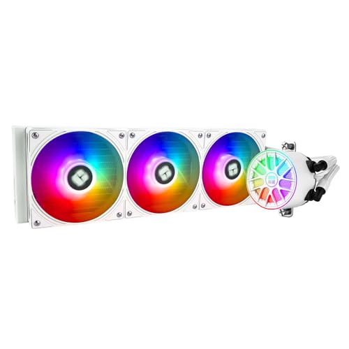 Thermalright Aqua Elite 360 V6 ARGB White-CPU Liquid Cooler Efficient PWM Controlled Pump for AM4/AM5 Intel LGA1150/1151/1200/1851/1700 Integrated Water-Cooled Radiator-White