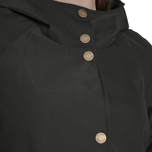 Tommy Hilfiger Damen-Regenmantel mit Schnappverschluss, Schwarz, Größe XL – Ansicht 5