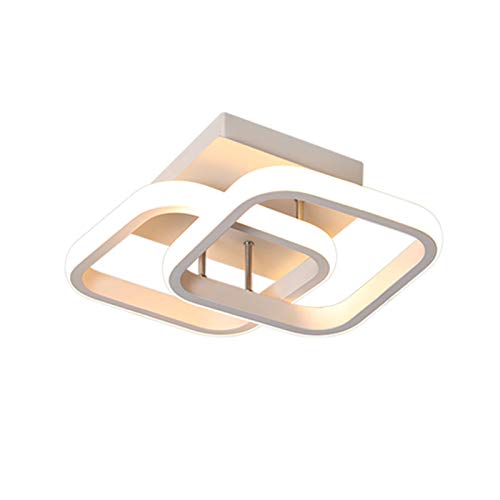 Porcyco Lámpara LED de techo de 22 W, sencilla, moderna, antimanchas, rectangular, superbrillante, lámpara de techo regulable para hotel, dormitorio, salón, restaurante Cover