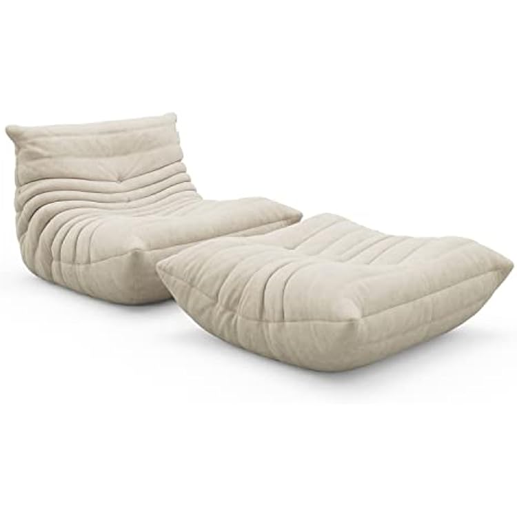 Oversized Suede Chair with Ottoman Lazy Floor Sofa Zambia Ubuy