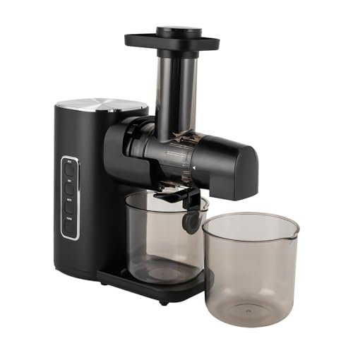 Exprimidor Slow Juicer Machine para frutas y verduras con vaso de zumo de 0,6 l, 150 W de potencia, 2 velocidades y válvula antigoteo, ideal para cocina, oficina o hogar