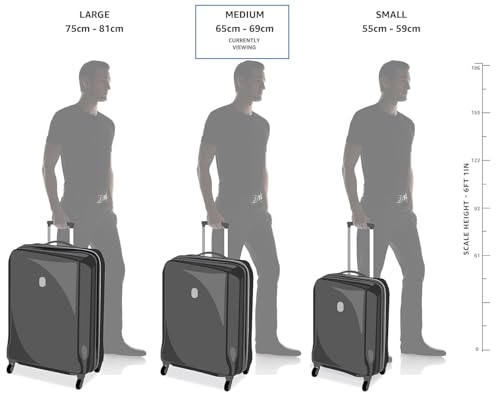 Image of Safari Carter Hard-Sided Polypropylene Luggage Trolley Bag, 3 Years Warranty (Cyan-Color Matching, Medium (67cm))