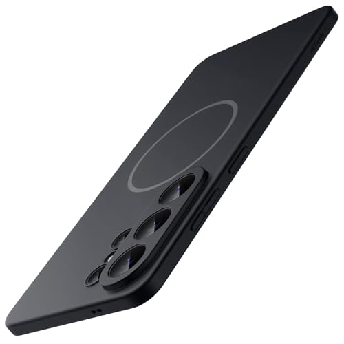 Image of JETech Magnetic Slim Cover Case for Samsung Galaxy S26 Ultra, Compatible with MagSafe, Anti-Slip Grip & Full Camera Lens Protection, Ultra-Thin Lightweight Matte Finish Phone Cover (Black)