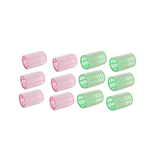 Healvian 12pcs Self Adhesive Hair Curlers Hair Curling Rollers for Easy Styling Lightweight and Convenient for Women Random Color