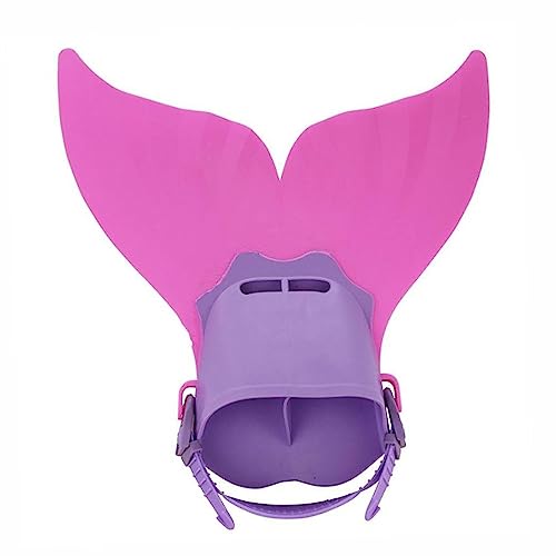 Mermaid Monofin Swim Fin, Adjustable Mermaid Swim Fin for Swimming Training, Kids Mermaid Flipper Water Sports Training Foot Flipper, Swim Fin for Kids, Monofin Mermaid Tails for Swimming (Pink)