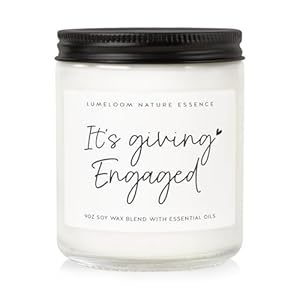 Engagement Candle, 9oz Aromatherapy Lavender Scented Soy Wax Candle, Gifts for Newly Engaged Couples, Fiance, Bride to be, Engaged