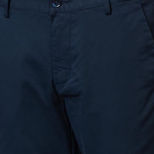 Image of Park Avenue Men's Regular Fit Mid Rise Neo Fit Cotton Blend Solid Pattern Flat Front Casual Chinos