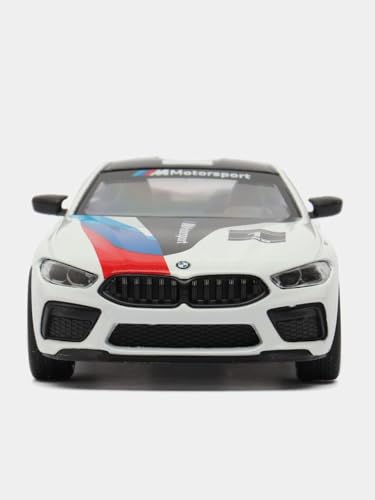 Image of Premium M8 GTE 1:38 Scale Diecast Model Car Toy - Authentic Motorsport Design, with Iconic Racing Graphics, Pull-Back Action - Perfect Collectible or Gift for Kids & Enthusiasts White