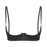 La demi-bonnet et les armatures offrent un soutien pour remonter vos gros seins, façonner un superbe décolleté, vous rendant superbement sexy et charmant