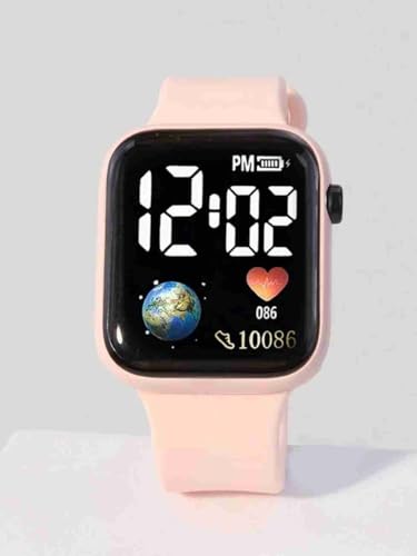Image of Kids Watch Digital Kids led Smart Watch, Pink Silicone Strap