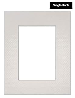 Poster Palooza 16x20 Mat Bevel Cut for 11x14 Photos - Acid Free Golf Ball Texture Precut Matboard - For Pictures, Photos, Framing - 4-ply Thickness