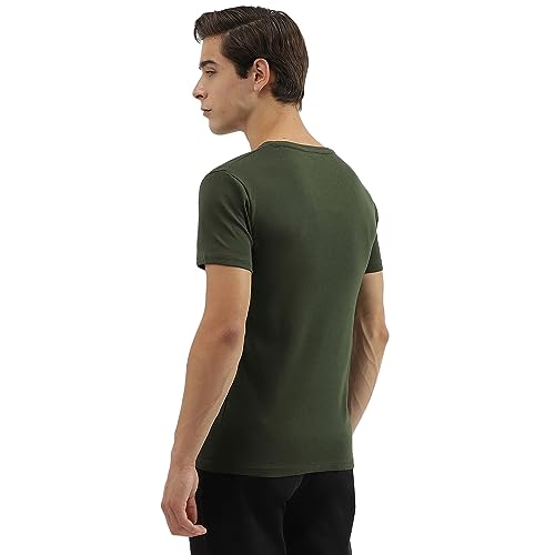 Image of UNITED COLORS OF BENETTON Men's Cotton Solid Regular Fit T-Shirt