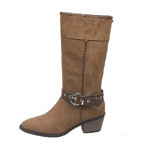 Bottes de cowboy femme avec deux ports interchangeables et talon épais