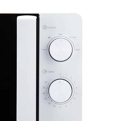 Willow WM20MW 20L 800W Manual Solo Microwave Oven – Compact Countertop Microwave with 5 Power Levels & Defrost Function – White - Image 4