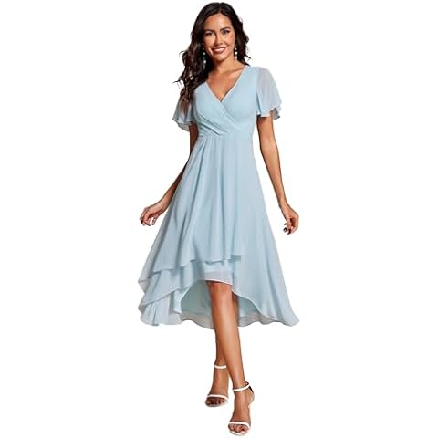 Ever-Pretty Sky Blue Chiffon Wedding Guest Dress Cover