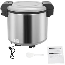 120 Cup Commercial Electric Rice Warmer, 24.3Qt Stainless Steel Heavy Duty Food Warmer Commercial Food Warmers for Restaurants, Parties, Home. Silver