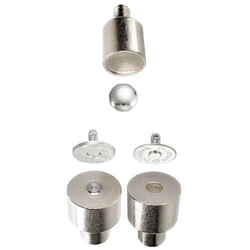 Matrice de boutons magnétiques pour machine à presser à la main - 14, 18 mm - Double capuchon sans couture - Lot de matrices de boutons magnétiques (14 mm)
