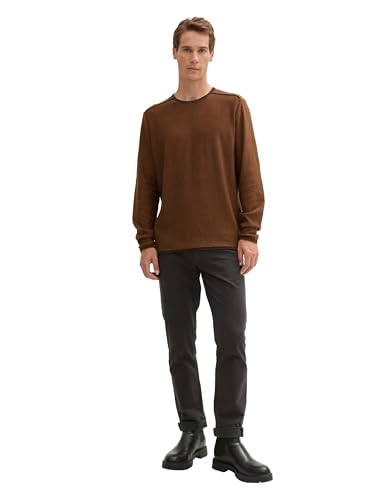 Pull-Over Homme TOM TAILOR pull en maille col rond vêtement chaud manches longues