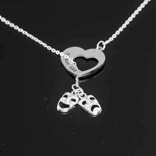 Theatre Gifts for Women Best Young Actresses Acting Jewelry Theater Stuff Drama Mask Necklace2