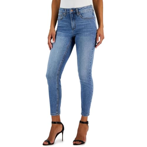 Anne Klein Womens Solid Denim Skinny Jeans