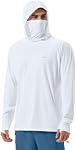 Willit Sun Hoodie UPF 50+ Longue manches de pêche Hiking Shirt avec masque léger UV SPF Cou Gaiter Hoodie pour homme