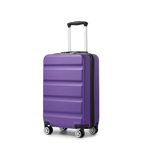 Kono Maletas de Viaje Cabina de 20 Pulgadas, Maletas Rígidas Ligeras, Cerradura TSA, Ruedas Dobles Giratorias, Equipaje de Mano Pequeño para Viajes y Negocios, Morado