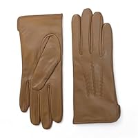 TruClothing Women’s Genuine Leather Gloves Winter Warm Wool Lined Touchscreen Driving Handwear - Tan L