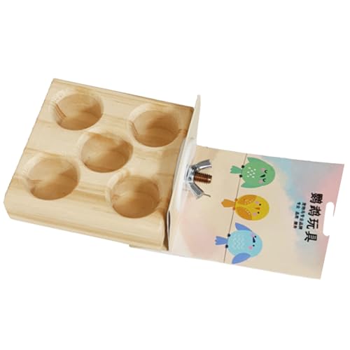 アクティブな鳥のための木材給餌ステーションケージと鳥小屋のためにおもちゃを演奏する多機能オウムの給餌安全なオウムの餌箱