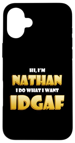 Nathan Costume IDGAF Funny Meme Halloween Costume For Nates �X�}�z�P�[�X iPhone 16 Plus �p
