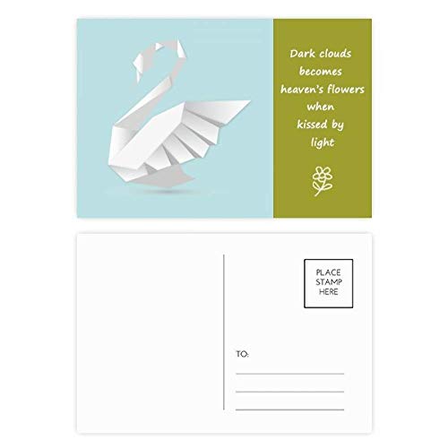 Cartes postales cygne blanc et papillon pour partager vos émotions avec poésie au quotidien