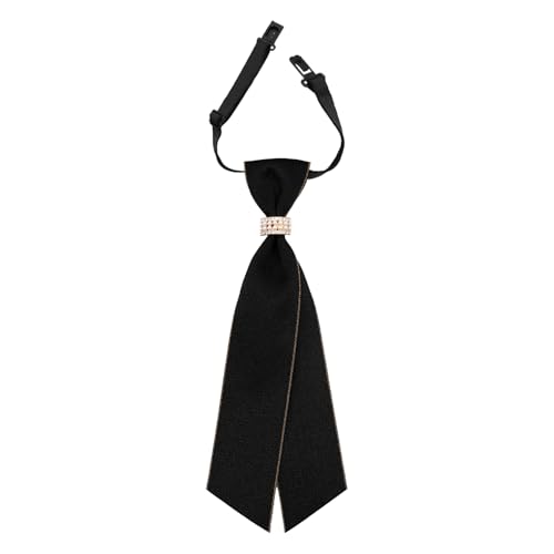 Muorruo Corbatas para Damas con Perlas, Corbatas Y2K, Corbatas Pre-atadas Ajustables para Mujeres, Chicas, Uniformes Escolares, Camisas, Trajes, Disfraces de Cosplay