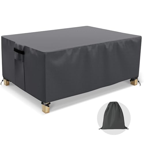 QZMVER Abdeckhauben für Möbelsets,Abdeckung für Gartenmöbel Wasserdichtes,420D Oxford Gartentisch Abdeckung,Anti-UV Abdeckplane Gartenmöbel Staubdicht mit Entlüftung-(180x120x74cm)