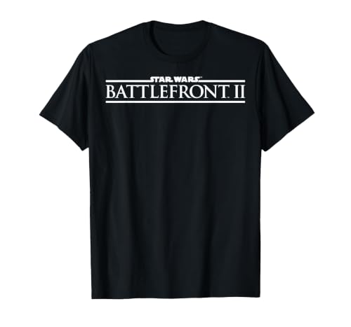 Star Wars Battlefront II Video Game Logo Graphic T-Shirt T-Shirt, Men, Black, Small