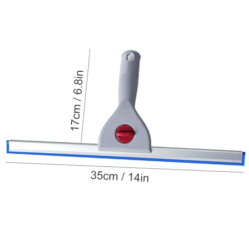 Image of 35cm Glass Cleaning Squeegee Silicone Blade Plastic Handle for Car Wrapping Window Duster Tinting Windshield Household Mirror Water Scraper (14IN /35CM, Blue)