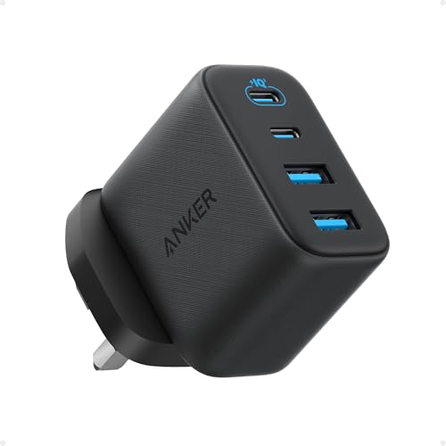 Anker Zolo 50W USB C Plug 4-Port USB C Charger with 2 USB-C & 2 USB-A Compact Fast Charger UK for iPhone 17/16/15/14/13 Series iPad Galaxy (Black Cable Not Included)
