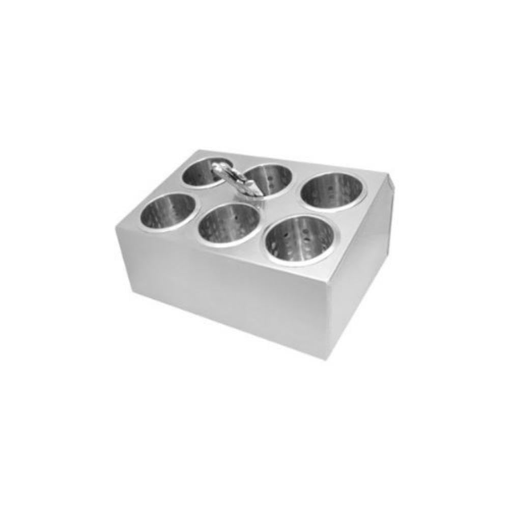 Genware NEV-SETCH-6 Complete Cutlery Holder, GW Stainless Steel, Holder (Pack of 6)