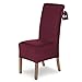 SCHEFFLER-Home Coprisedie Lena / Set di 6 Copri Sedie da Pranzo Elastici / Sedie da Pranzo / Coprisedie Elasticizzato in Poliestere con Fascia Elastica / Coprisedie Eleganti, Bordeaux