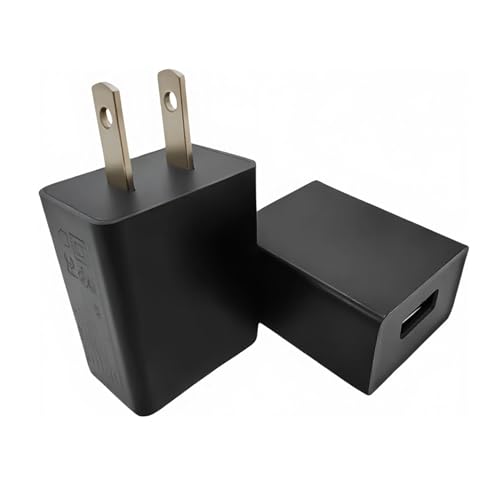 SinitoAula 5V1A USB Charger Block for Wall Outlet (UL Certified Black 2pcs) 5W Power Adapter Plug for Cell Phones Tablets Earphones Power Banks Smart Wearables Toys and More Electronic Gadgets