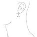 Simple Plain Puffed Teardrop Pear Shaped Rain Drop Earrings For Women Fishhook Threader Polish Sterling Silver 1.4 Inch