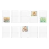 Fundas transparentes para archivador, 10 hojas para proteger documentos con solapa | Bolsas lisas para organizador de dinero, tarjetas de crédito fotos y tarjetas postales | Estudio Planificación