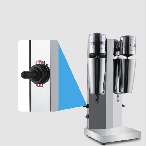 Intbuying Milkshake Mixer Milk Mixer Commercial Double Heads Mixer Drink Milk Shaker 180W+180W With 2 Stainless Steel Cups 800Ml/Cups , 2 Speed Adjustable #TOP1