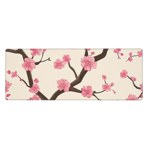 Grand tapis de souris vintage avec base en caoutchouc de 80 x 30 cm